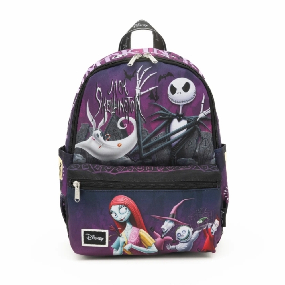 Disney Nightmare Before Christmas Characters 13-inch Nylon Mini Backpack